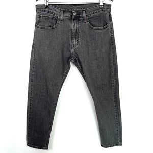 Levis Mens 512 Jeans Size 34x30 Gray Charcoal Wash Slim Tapered Denim Pants